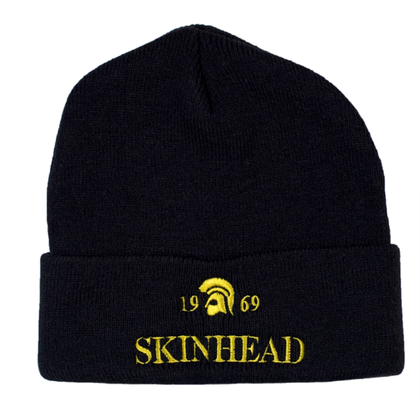 Strickmütze/ Beanie mit Bestickung Skinhead 1969