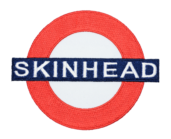 gestickter Aufnäher konturgeschnitten mit Bügelfolie Skinhead - Underground