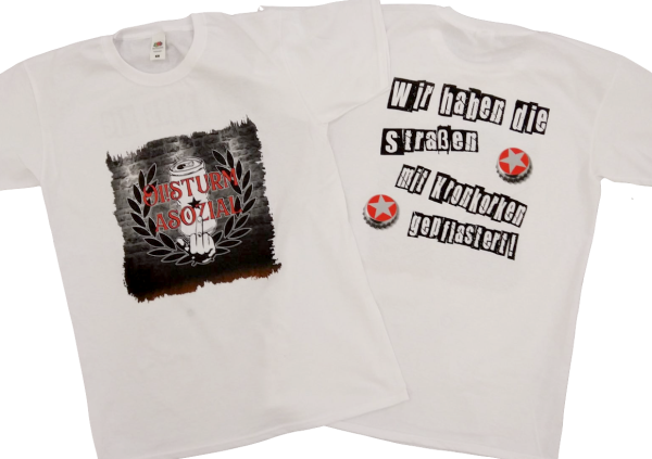 T-Shirt "Oi!Sturm asozial – Kronkorken"