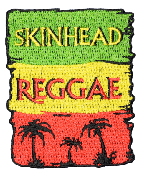 gestickter Aufnäher konturgeschnitten mit Bügelfolie Flag - Skinhead Reggae