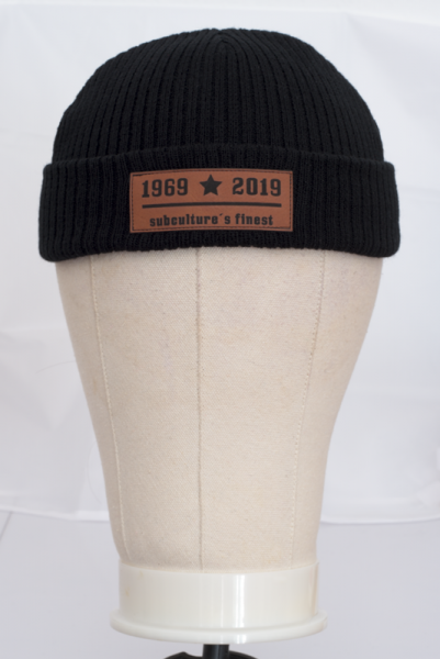 Strickmütze/ Beanie mit Laseretikett 50 years subculture's finest - Skinhead 1969-2019