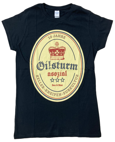 T-Shirt "Oi!Sturm asozial – Sex & Bier" (Damen)