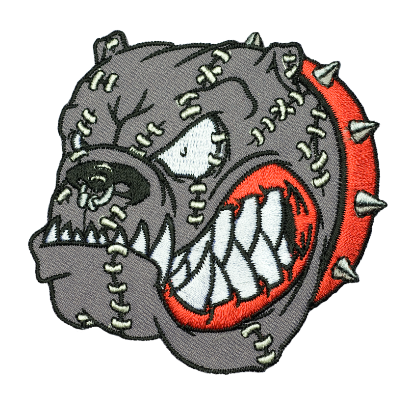 Aufnäher Patch Hundekopf Bulldogge – Ca. 10x8 Cm, Zum Aufbügeln Oder Annähen, Für Kleidung & Taschen
