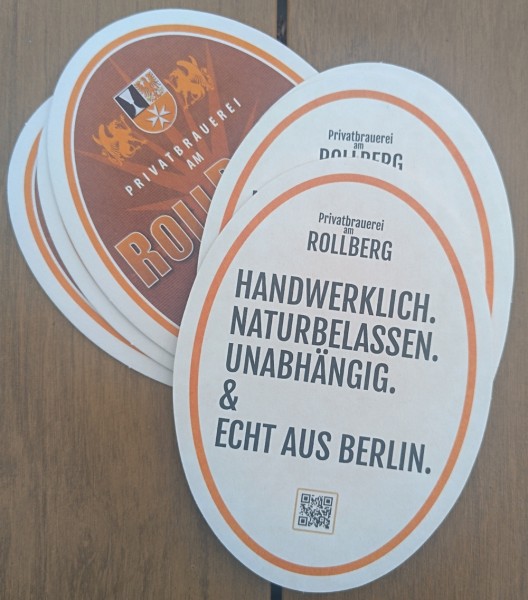 Bierfilz / Bierdeckel "Privatbrauerei am Rollberg/ Handwerklich..."